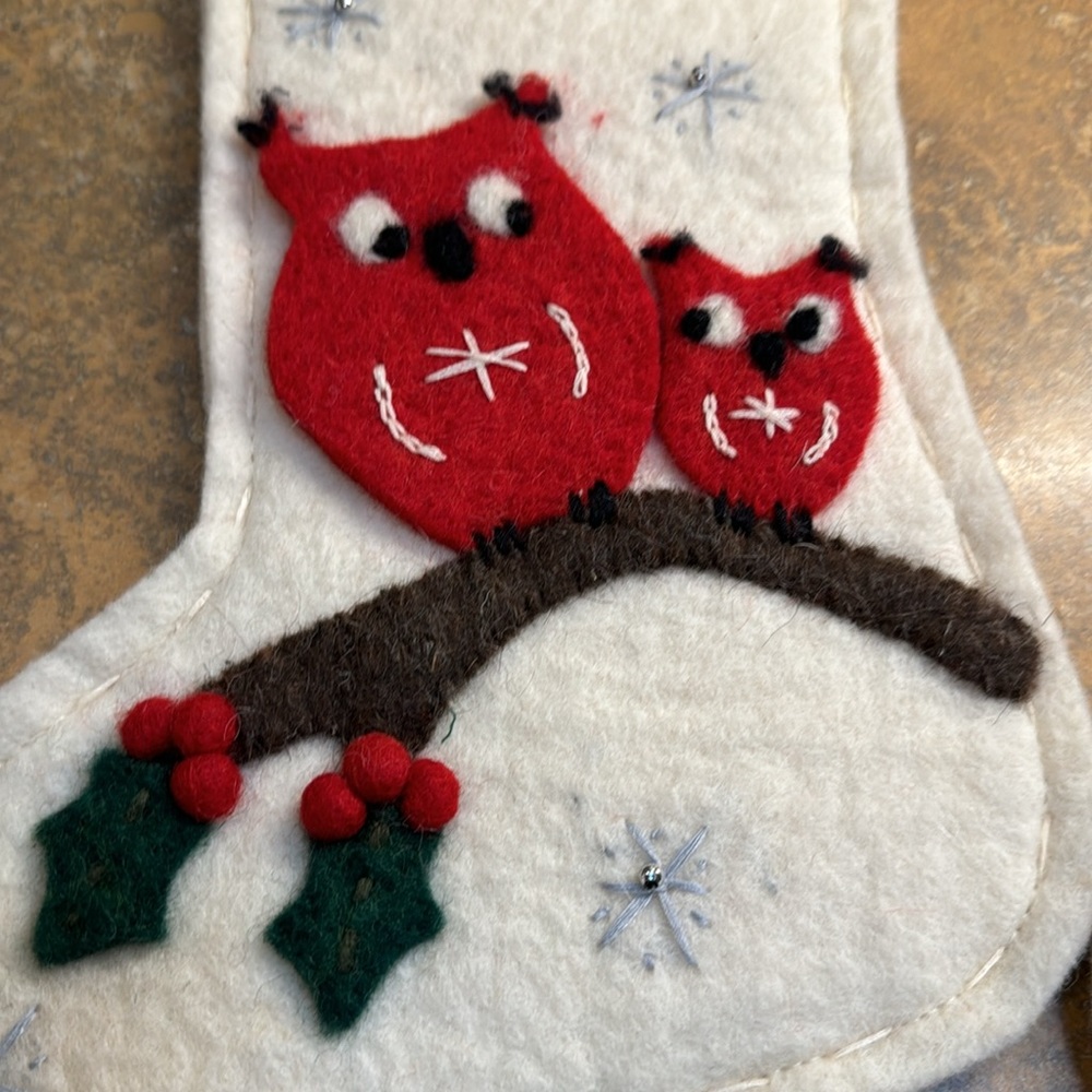Felted Christmas stockings set of two - Picture 6 of 10